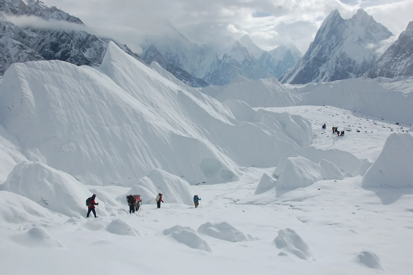 Mitre Peak rising above the Baltoro Glacier near Concordia on the K2 trekking route
