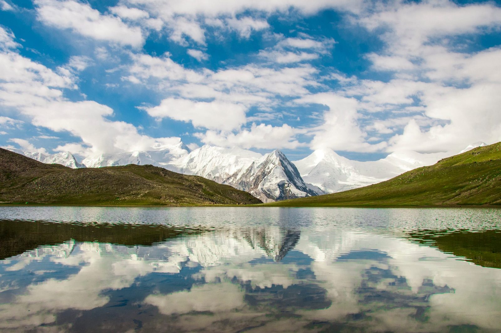 Rush Lake at 4,694 metres in Nagar with Miar Peak in the background
