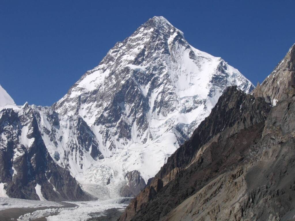 K2, 8,611 m — the summit of the Karakoram range and second-highest point on earth