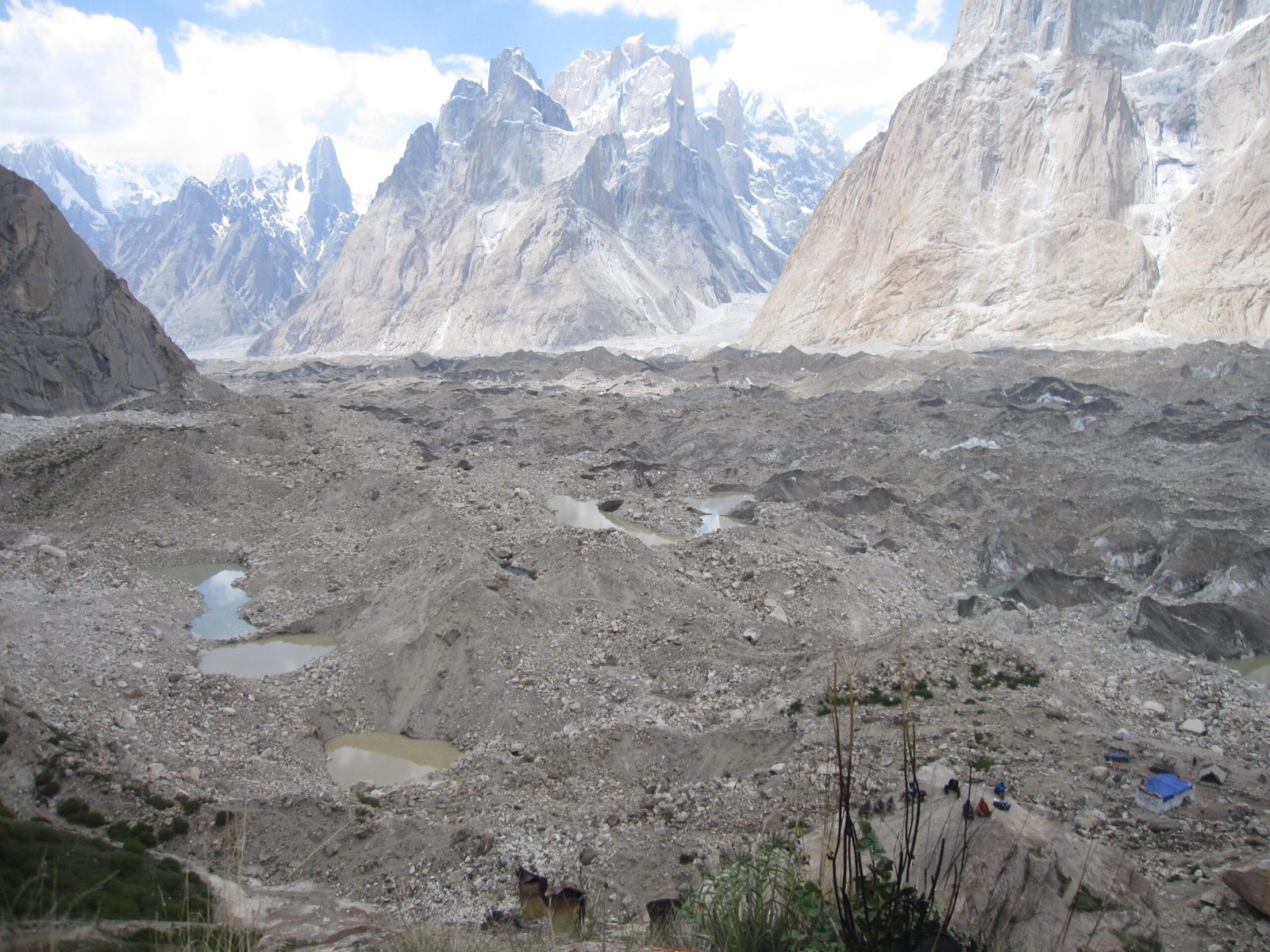 View of the Baltoro Glacier from the Urdukas campsite on the K2 Base Camp trek